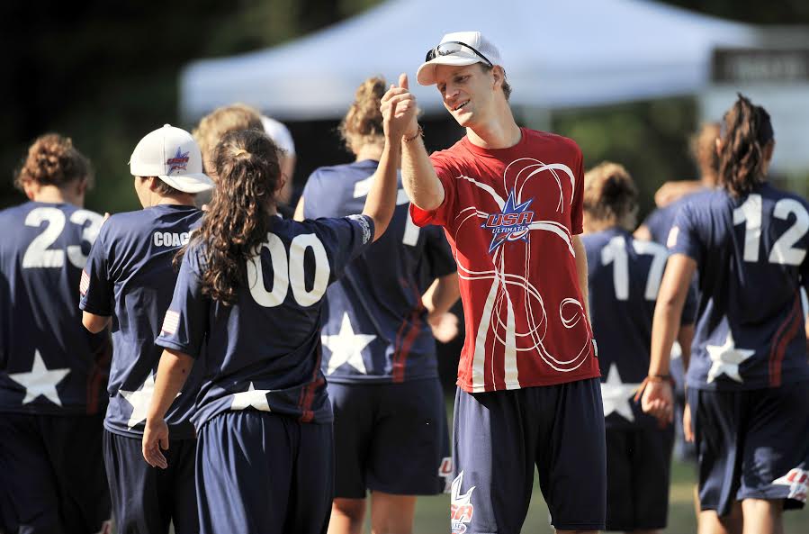 John Sandahl coaching the 2008 Girls U20 team. (photo credit: Scobel Wiggins)