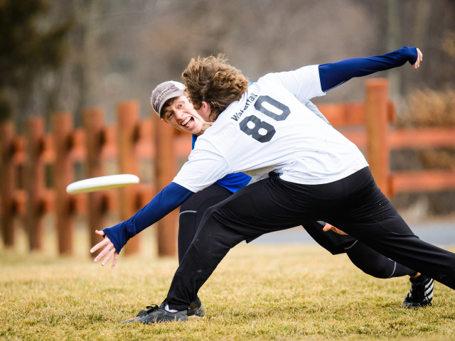 Two players battle it out at Steakfest 2015. Photo by Paul C. Andris, Ultiphotos.